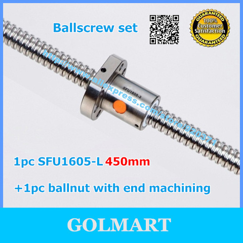 SFU1605 set = 1pc sfu 1605 Ball Screw guide - L 450mm + 1 SFU1605 BallScrew BallNut for cnc ► Photo 1/2