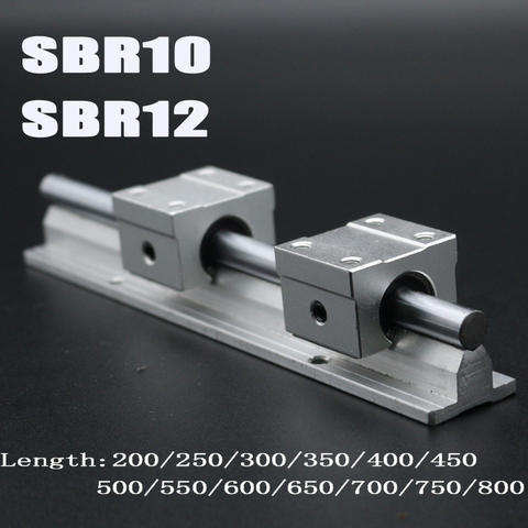 Free shipping SBR12 12mm rail length 300mm to 600mm linear guide with 2pcs SBR12UU Set cnc router part linear rail ► Photo 1/1
