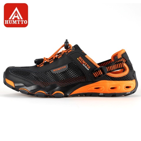 HUMTTO Mens Upstream Shoes Outdoor Trekking Wading Aqua Shoes Breathable Mesh Quick drying Waterproof Sneakers Big Size Hiking ► Photo 1/6
