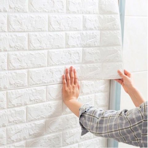 60*30cm 3D Self Adhesive Foam Brick Wall Stickers for Kids room DIY Bedroom for Home Decor Wallpaper Solid color Living Sticker ► Photo 1/6