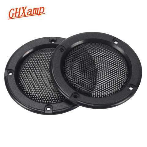 GHXAMP 2PCS 2 inch Black Car Speaker Grill Mesh Enclosure Net Protective Cover DIY Speaker Accessories ► Photo 1/6