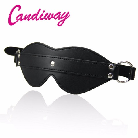 Leather Blindfold Adult Games BDSM Flirt Sex Toy Sexy Eye Mask Sleeping Masquerade Cat Eye Party club Coslay Mysterious ► Photo 1/6