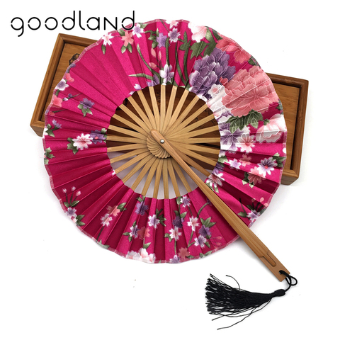Free Shipping 1pcs High Quality Delicate Packaging Chinese Flower Bamboo Folding Hand Fan for Wedding Christmas Party ► Photo 1/6