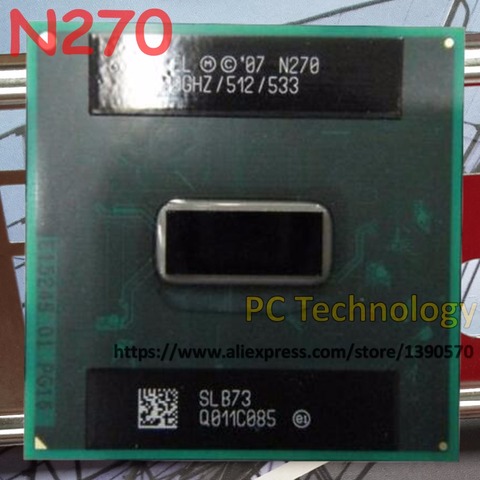N270 SLB73 NEW Intel Atom N270 Processor N 270 (512K Cache, 1.60 GHz, 533 MHz FSB) BGA CPU for laptop Free shipping ► Photo 1/1