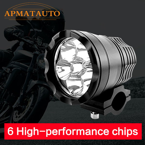 1X 90W White 6000K 7800LM 6PCS T6 Chips LED Motorcycle Headlight Fog Spot HeadLamp Spotlight Waterproof  Motorbike Bulb ► Photo 1/6