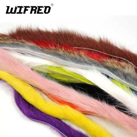 12PCS 12 Color Vertical Cutting Rabbit Hair Strips Genuine Rabbit Fur Strip for Fly Tying Zonker Streamers / Hare Dubbing Fiber ► Photo 1/6