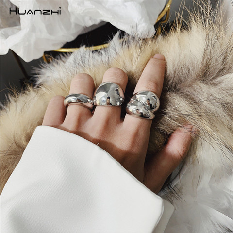 Chunky Gold Ring, Huanzhi Rings, Metal Jewelry