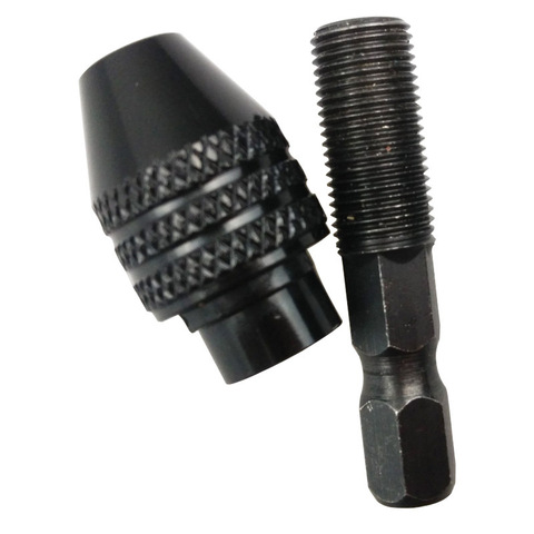 hex shank countersink keyless drill chuck dremel rotary Tools Accessories 0.5-3.2mm collet hexagonal mini drill chucks adapter ► Photo 1/6