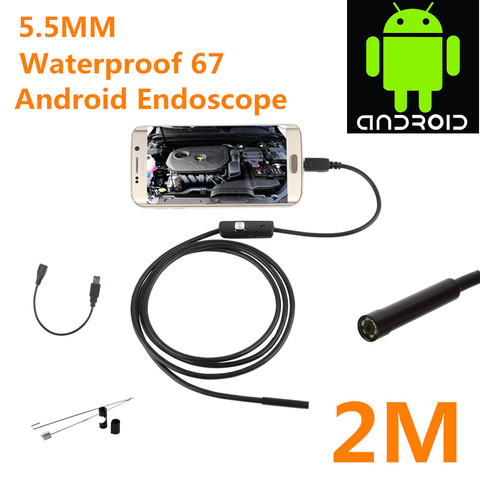 2017 Newest 5.5/7mm Waterproof Mini Android Endoscope USB Wire Snake Tube Inspection Borescope Compatible Android Smartphone PC ► Photo 1/6