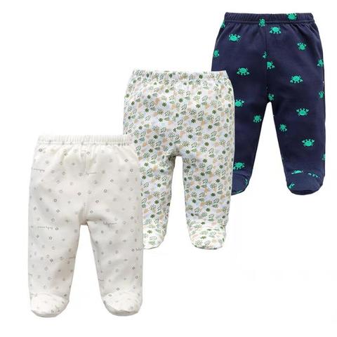 3Pcs/H Baby Pants Spring Autumn Footed 100% Cotton Baby Girl Clothes Newborn Pants  Bebes Infant Baby Trousers Kids Clothing ► Photo 1/6