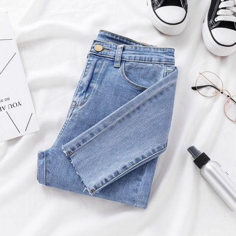 Skinny Jeans for Women Female Denim pencil Pants Mid Waist Black Color Stretch Elastic Blue Pencil Jeans Plus Size ► Photo 1/6