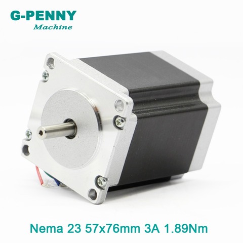 NEMA23 CNC Step Motor 57x76mm shaft D= 6.35/8mm 1.89N.m stepper motor 270Oz-in 3A Stepping for CNC machine and 3D printer ► Photo 1/6