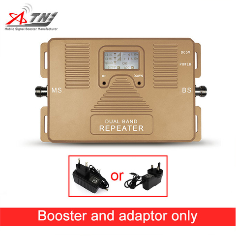 Special Offer! 2G 3G 4G 1800/2100mhz mobile signal amplifier dual band signal repeater with LCD display, Only booster+Plug ► Photo 1/6