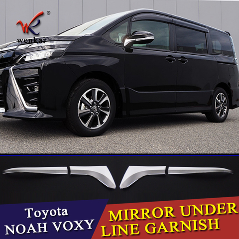 High Quality ! Chrome Side Rearview Mirror Strip Cover Trim For Toyota Noah Voxy 80 series 2014 2015 2016 2017 2022 Car Styling ► Photo 1/4