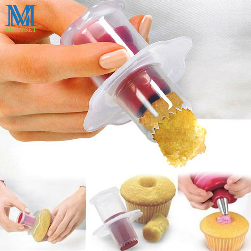 Cupcake Muffin Cake Corer Plunger Cutter Pastry Divider Decorating Model tool