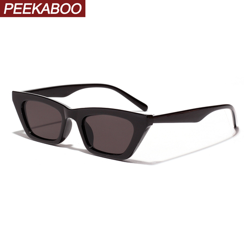 Peekaboo retro cat eye sunglasses women orange summer style ladies cheap sun glasses for men square black leopard ► Photo 1/6
