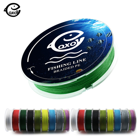 QXO 100m 4stand Line Multifila Braided Wire Material Fishing PE Line Tresse Spear Gun Filament Leashes Sea The Line For Fishing ► Photo 1/6