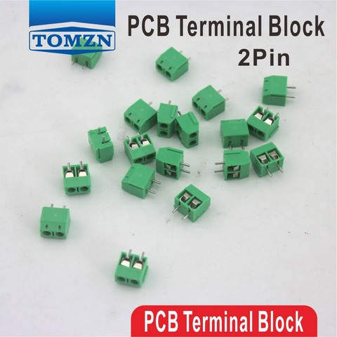 100 pcs 2 Pin Screw Green PCB Terminal Block Connector 5mm Pitch ► Photo 1/1