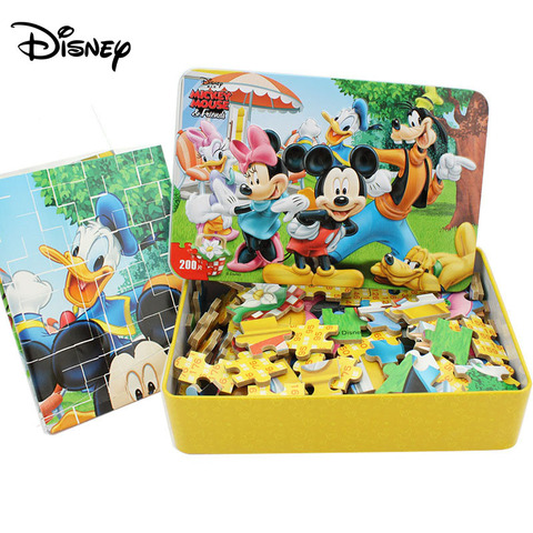 Disney 200 Piece Iron Box Wooden Puzzle Avengers Puzzle Super Pandora Princess Cartoon Fashion Puzzle ► Photo 1/6
