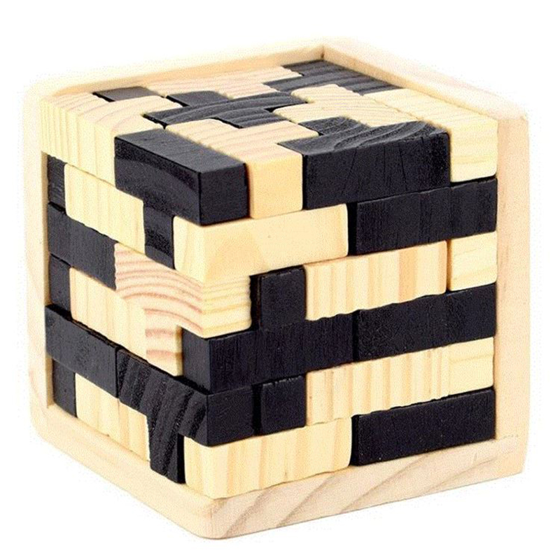 Wooden Intelligence Game 3D Wood IQ Puzzle Brain Teaser Magic