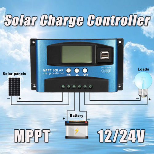 40/50/60/100A MPPT Solar Panel Regulator Charge Controller 12V/24V Auto Focus 