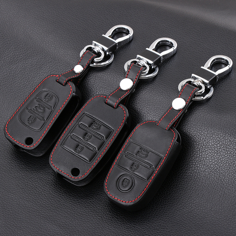 Genuine leathe key case key bag key cover For Kia KX3 KX5 K3S RIO RIO 4 Ceed Cerato Optima K5 Sportage Soul Sorento Car Styling ► Photo 1/6