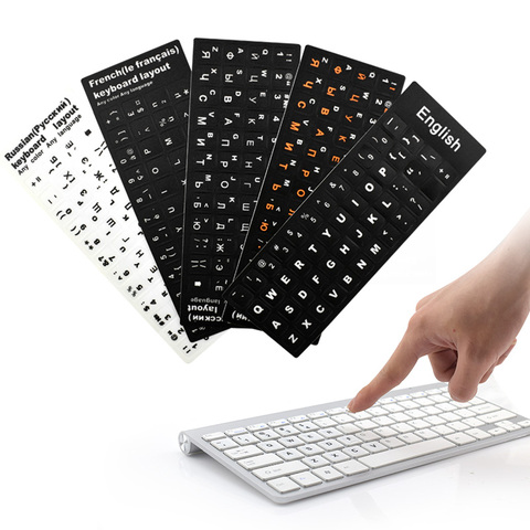 Keyboard Stickers Strong Stickiness For Russian/English/French/Korean/Hebrew/Arabic/Spanish PC/Laptop/Notebook Keyboard Layout ► Photo 1/6