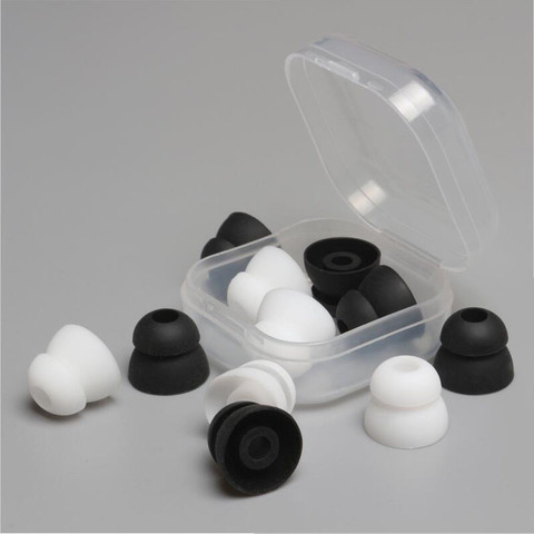 6pcs/3pairs 4.5mm Two Layer Silicone In-Ear Earphone Covers Caps Replacement Earbud Bud Earbuds eartips Earplug Ear pads cushion ► Photo 1/5