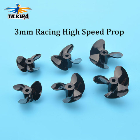 1 pc High Speed 3mm Prop RC Boat  3 Blades Propeller High Toughness Positive&Reverse 3 Blades Paddle  for Rc Racing Boat ► Photo 1/6