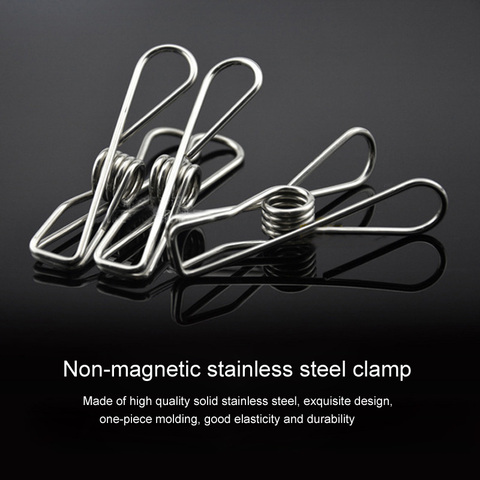 20pcs Multipurpose Stainless Steel Household Hanging Pins ClipsClothes Pegs Hanging Clothes Pins Clothespins Bed Sheet Clamps ► Photo 1/4