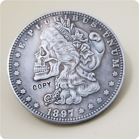 Hobo Nickel Coin 1897-P Morgan Dollar COIN COPY FREE SHIPPING ► Photo 1/2