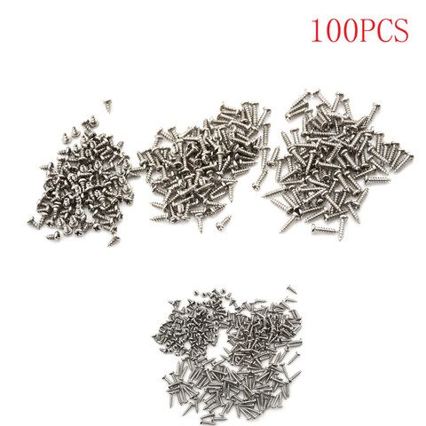 100pcs Screws Nuts M2 Flat Round Head Fit Hinges Countersunk Self-Tapping Screws Wood Hardware Tool 2x6/8/10mm ► Photo 1/6