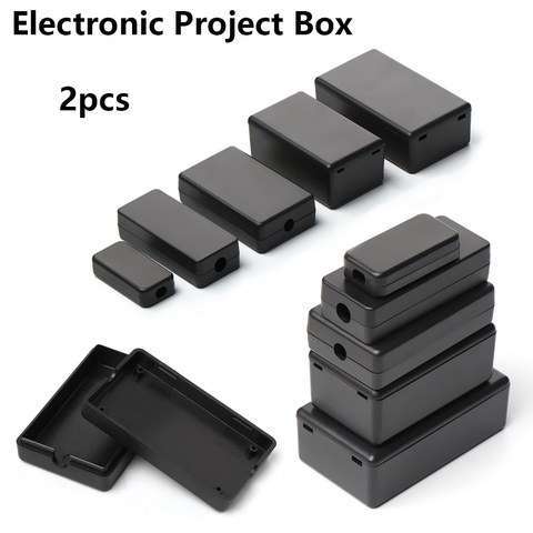 2pcs Waterproof Black DIY Housing Instrument Case Plastic Project Box Storage Case Electronic Supplies Enclosure Boxes 5 sizes ► Photo 1/6