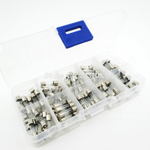 100PCS/LOT 10Kinds 5x20mm Fast Glass Fuses Kit In Box 0.2A 0.5A 1A 2A 3A 5A 6A 8A 10A 15A/250V 5*20 Insurance Tube Package ► Photo 1/3