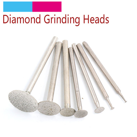 10pcs 2.35/3mm Shank Electroplated Diamond Grinding Head Burrs Drill Bit Set for Dremel Rotary Tool Grinding Accessories KTBP ► Photo 1/6