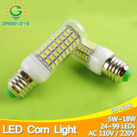 5W~18W LED Bulb E27 E14 LED Lamp Corn Bulb Light 7W 9W 12W 15W LED Lampara Bombilla Lampe Lampa Lampada led 127v 240v 220V 110V ► Photo 1/6