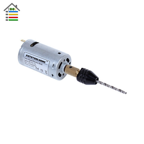 Mini Motor Hand Drill DC 12V 1A Electric Drill Keyless
