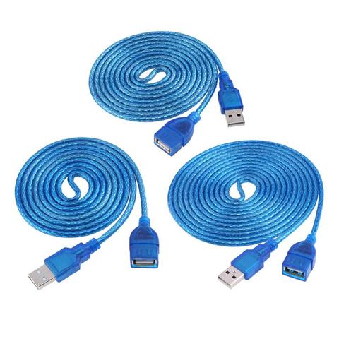 1.5m 3m USB Extension Cable USB2.0 Active Repeater A Male to A Female USB 2.0 AF-AM Wire Cord Line for Laptop PC ► Photo 1/6