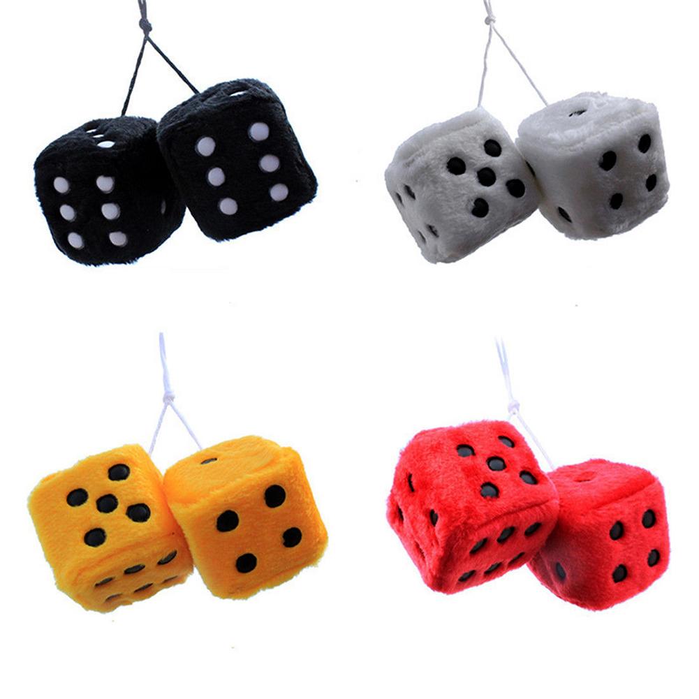 Raspbery Car Ornaments Dice Hanging Plush Dice Ornaments Keychains Ornaments With Suction Cup Mirror Rearview Hanging Ornament Decoration