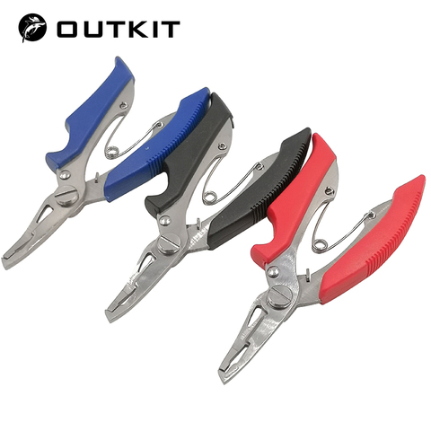 OUTKIT Convenient Stainless Steel Fishing Scissors Pliers Line Cutter Lure Bait New Remove Hook Tackle Tool Kits Accessories ► Photo 1/6