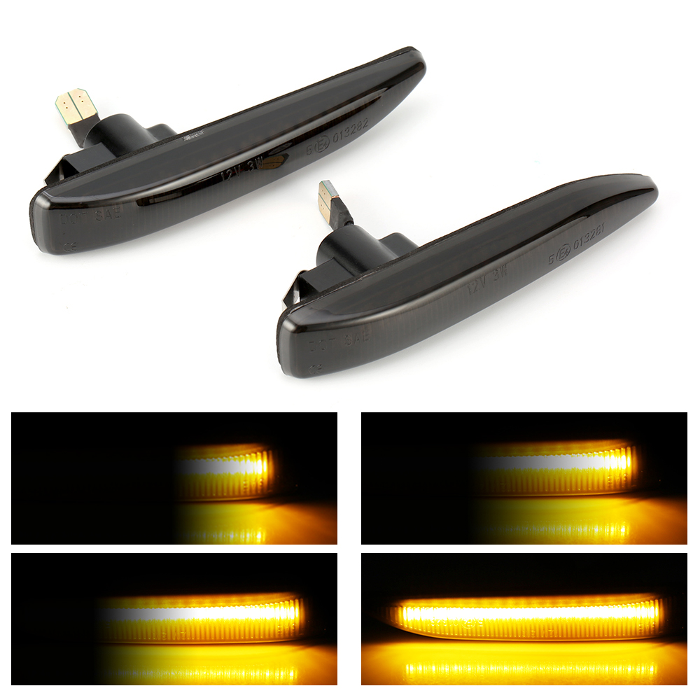 Sequential LED Side Marker Turn Signal Lights For 02-08 BMW 7 Series E65 E66 E67