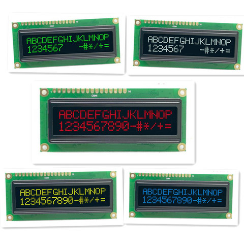 1602OLED module Serial & parallel port 5 colors OLED blue/green/white/yellow compatible with conventional OLED 1602 module  ► Photo 1/1