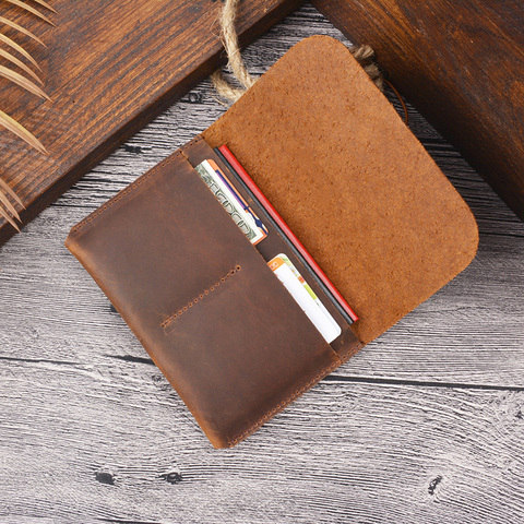 Top Cow Leather men Passport Holder Trave Wallet Vintage Handmade Covers on Passport Business Card Holder Card Organizer ► Photo 1/6