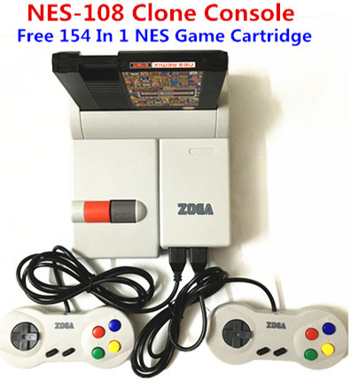 High quality TV Video Clone Game ConsoleFor Retro Games with 72 Pin Cartridge Slot 2 Wired  Free 154 In 1 Game Cartridge ► Photo 1/6