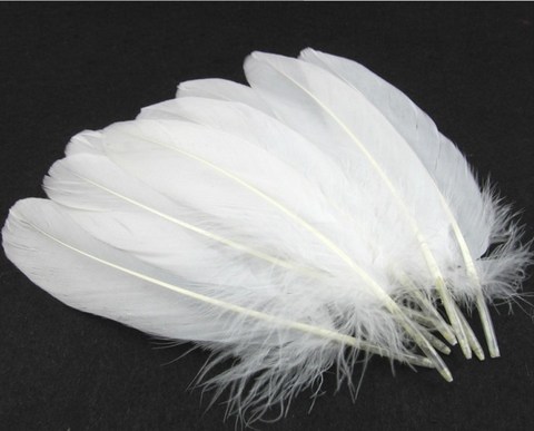 50pcs White Beautiful Large Goose Feathers 15-22cm / 5.91''-8.66'' High Quality ► Photo 1/6