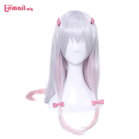 L-email wig Eromanga Sensei Sagiri Izumi Cosplay Wigs Silver Mixed Pink Heat Resistant Synthetic Hair Perucas Cosplay Wig ► Photo 1/6