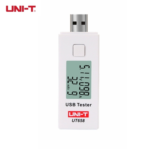 UNI-T USB Tester Voltmeter Ammeter UT658 UT658B Digital LCD Voltage Monitor Current Meter Capacity Tester 9V 3A With Backlight ► Photo 1/6