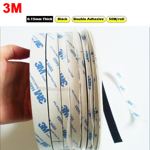Original 3M Double Sided Adhesive Black Tissue Tape for cellphone Frame LCD Repair, Widely Use, 50M/roll ► Photo 1/3