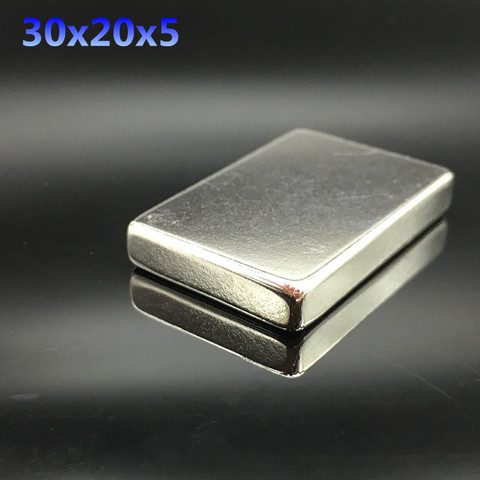 2pcs Neodymium magnet  Rare Earth Strong block permanent  fridge Electromagnet NdFeB nickle magnetic square ► Photo 1/4