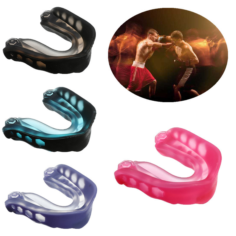 Basketball Teeth Protector MMA Boxing Sanda Mouth Guard With Case Gel Gum Shield 